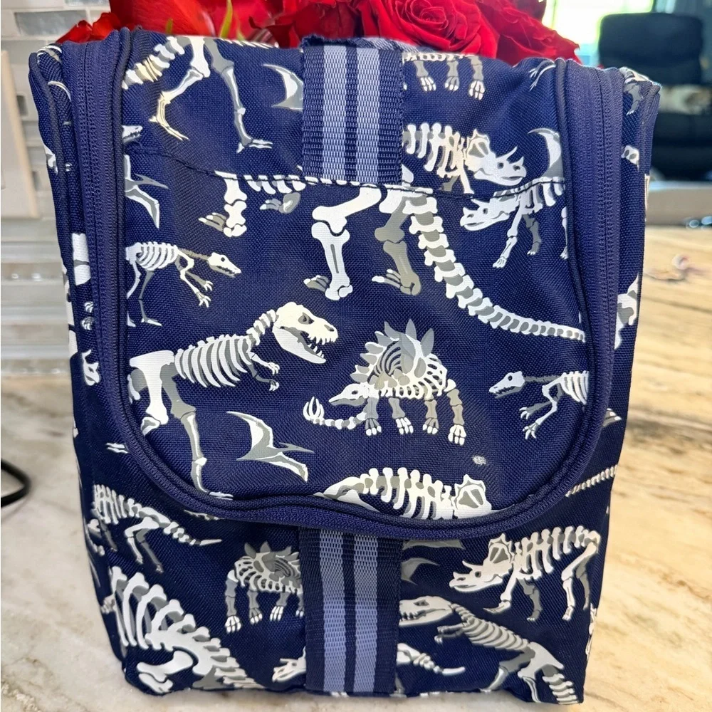 Mackenzie Navy Dino Bones Glow-in-the-Dark Toiletry Bag